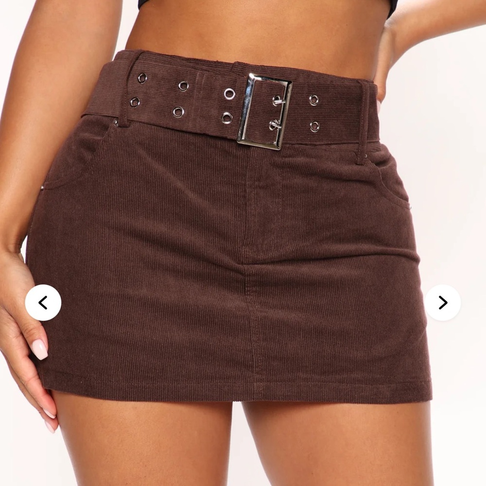Fashion Nova Brown Mini Skirt